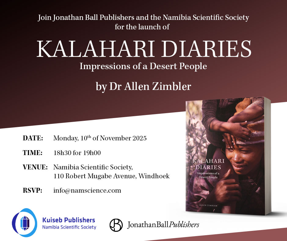 NamScienceSocie's tweet photo. Book Launch: Kalahari Diaries – Impressions of a Desert People

📅 10 Nov 2025 | ⏰ 19:00
📍 Namibia Scientific Society, 110 Robert Mugabe Ave, Windhoek

Join us for a special evening exploring the San/Bushmen of the Kalahari through Zimbler’s 15-year journal journey. https://t.co/YCR497JtVb