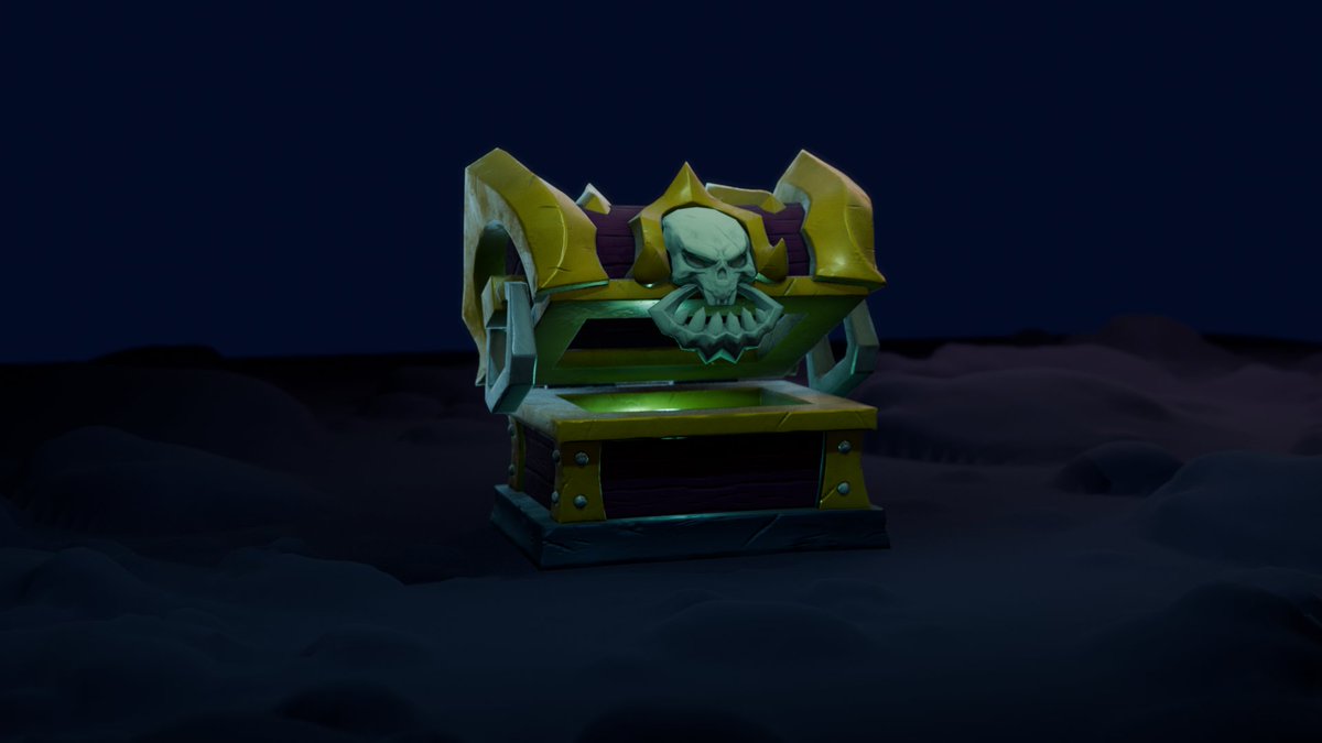 yakinikumonjya's tweet image. ゲームアセット用の宝箱作成中
10個まとめて販売予定
1個目　どくろの宝箱
#UnityAsset