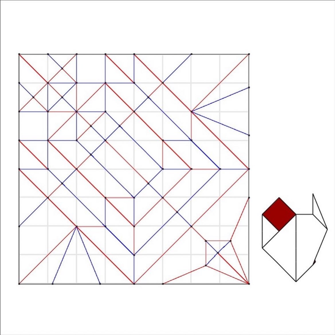 【パピヨン/Papillon】
創作:みっちー
25cmもみ紙/不切正方形1枚折り

特徴的な蝶のような耳を特にこだわって表現しました。基本構造は8等分で、余分な折りを省きながら無駄のない構造を目指しました。

#折り紙　#パピヨン