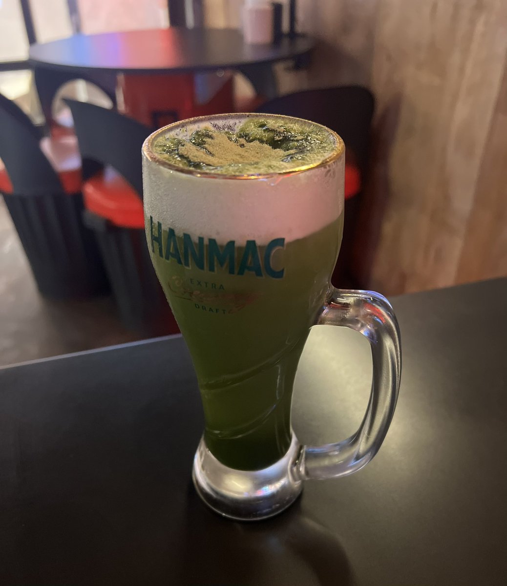 Matcha beer is my passion💚🦋🌸💅