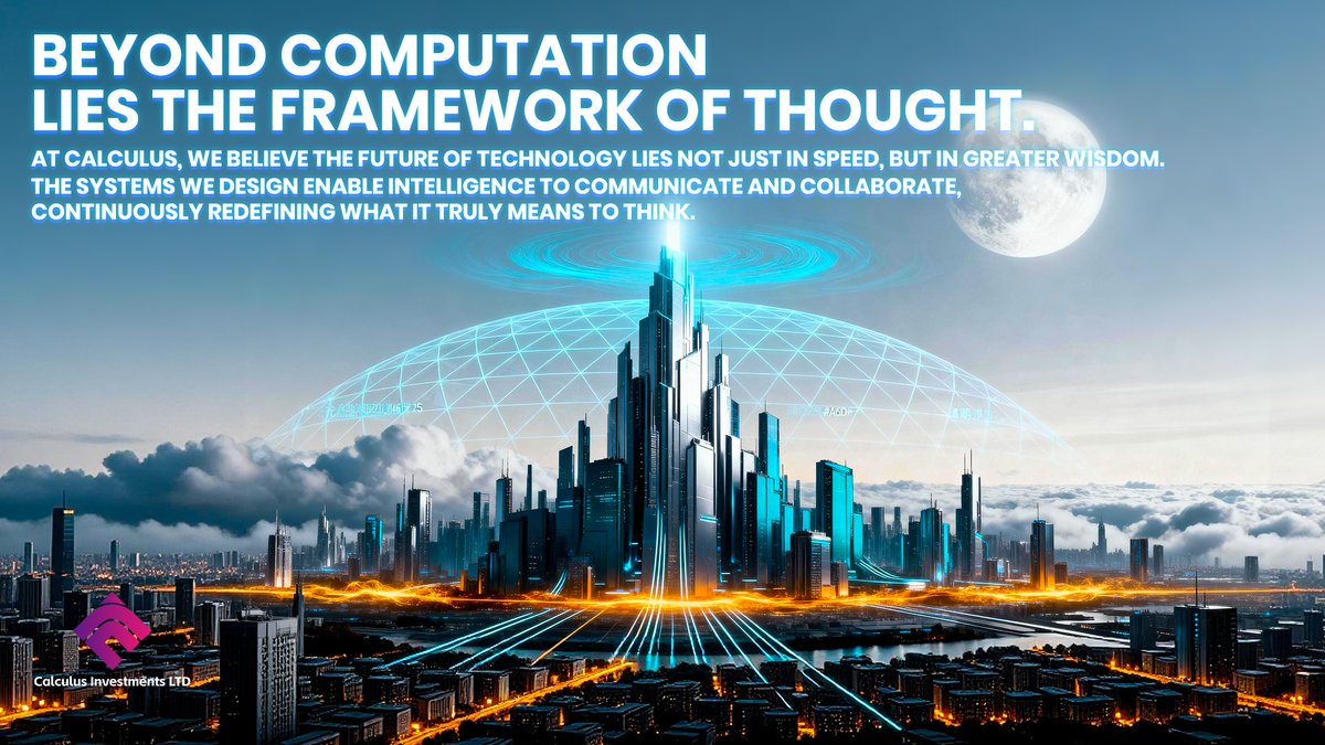 Beyond numbers lies meaning; beyond speed lies wisdom. 💎
At Calculus Investments LTD, we build intelligence that connects, guiding systems from calculation to cognition. ⚙️

#CalculusInvestments #AIArchitecture #EquatienceAI #CUVZ #TechInnovation