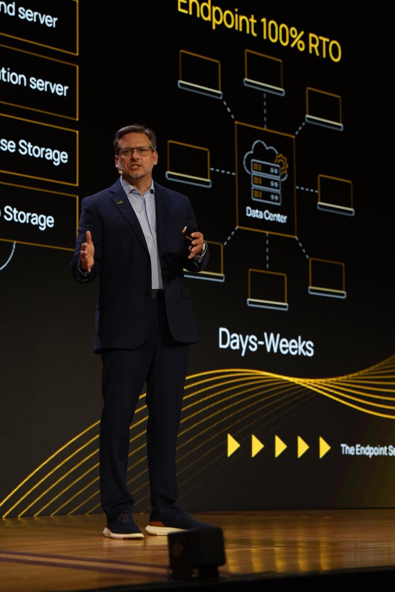 IGEL_Technology's tweet photo. Hot off the stage at #NowandNext25 🔥 @Mafera1 , Field CTO for Healthcare, took the stage to cover IGEL Technology Business Continuity & Disaster Recovery (BCDR) — a prevention-first approach that keeps businesses running, even when ransomware strikes.

Because when the screens go red, continuity isn’t just about systems — it’s about access. Find out more: https://t.co/kVBnHJLc1X

#NowandNext25 #IGEL #SimplyIGELIt #BusinessContinuity #DisasterRecovery #BCDR #CyberResilience #ZeroTrust #EndpointSecurity #EUC #DigitalTransformation