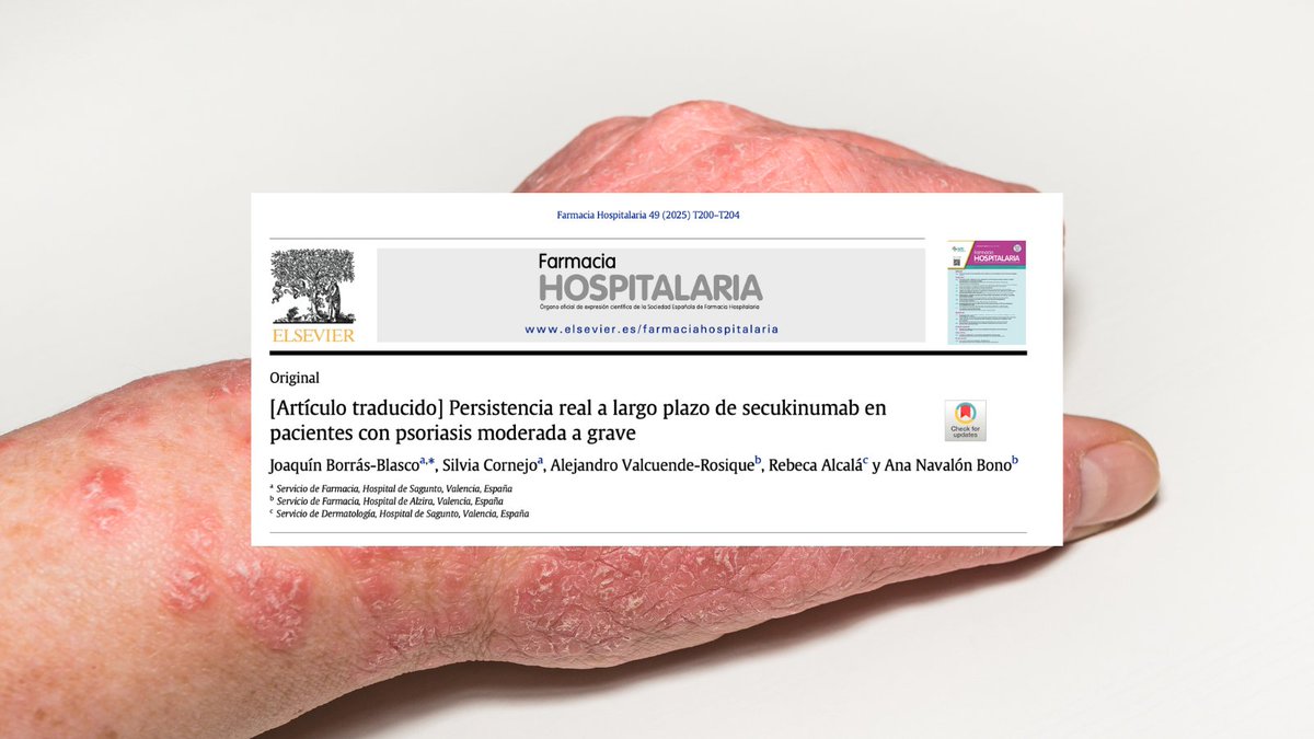 📊 Secukinumab muestra alta persistencia y eficacia en la práctica clínica real. 

➡️ revistafarmaciahospitalaria.es/es-articulo-tr…

<a href="/gteii_sefh/">GTEII-SEFH</a> #RevistaFarmaciaHospitalaria