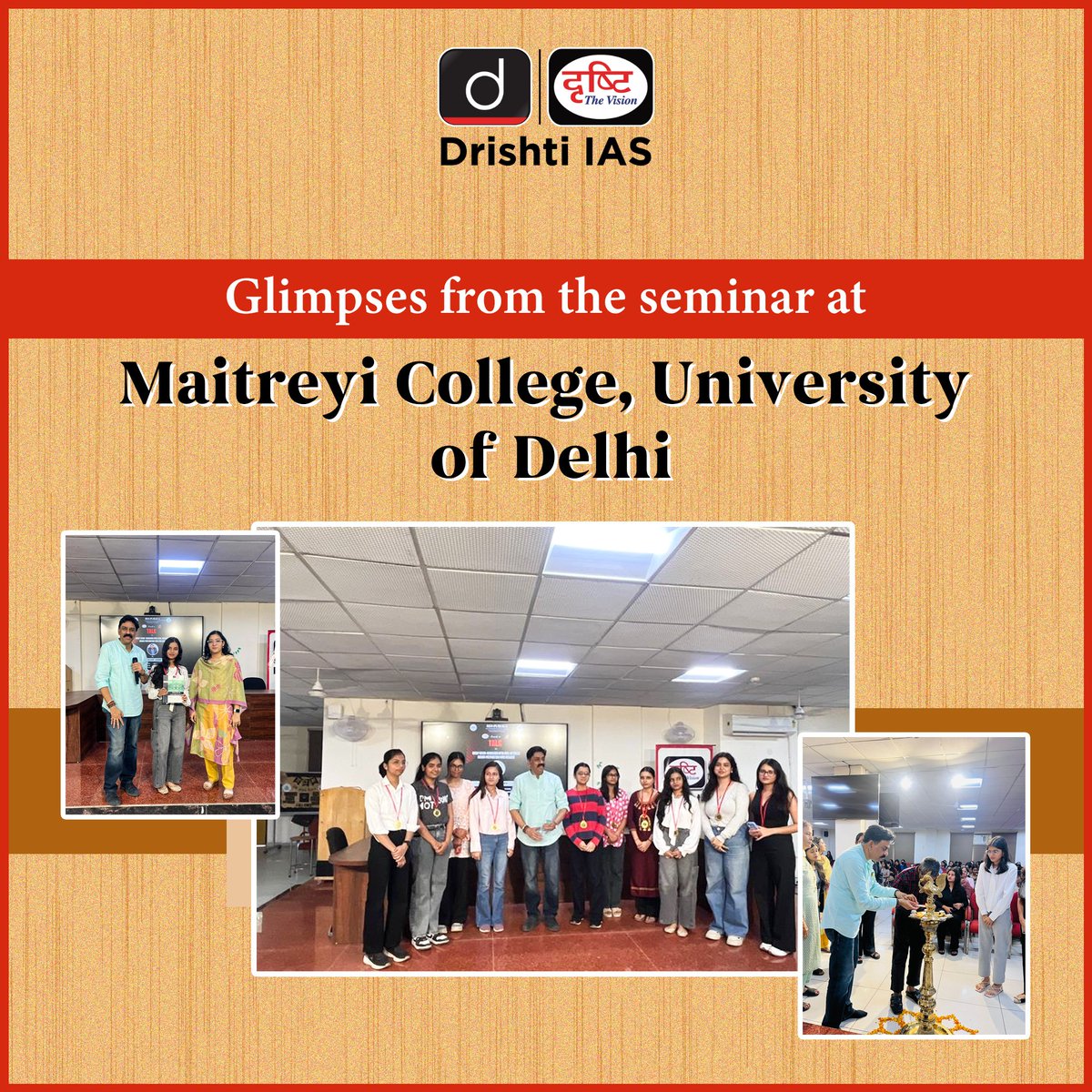 drishtiiaseng's tweet photo. Empowering young minds through knowledge and guidance ✨
Glimpses from the seminar at Maitreyi College, University of Delhi.

#UPSC #Seminar #MaitreyiCollege #UniversityOfDelhi #DU #DelhiUniversity #EducationalSeminar #InspiringStudents #PathToSuccess #YouthEmpowerment #DrishtiIAS #DrishtiIASEnglish