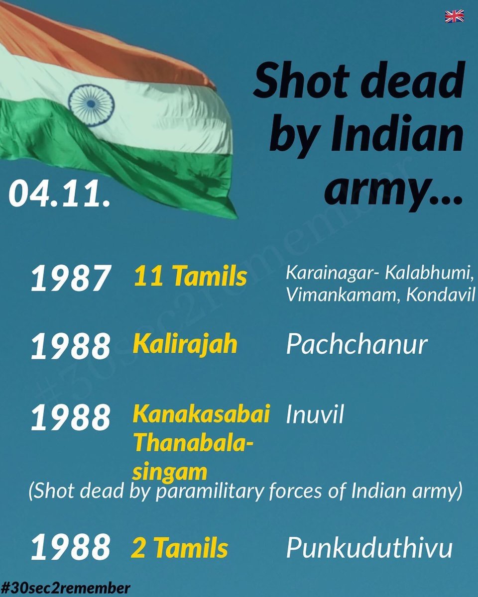 30sec2remember's tweet image. Nov 4: Shot dead by Indian Army … 

#30sec2remember #IndianArmy #IPKF