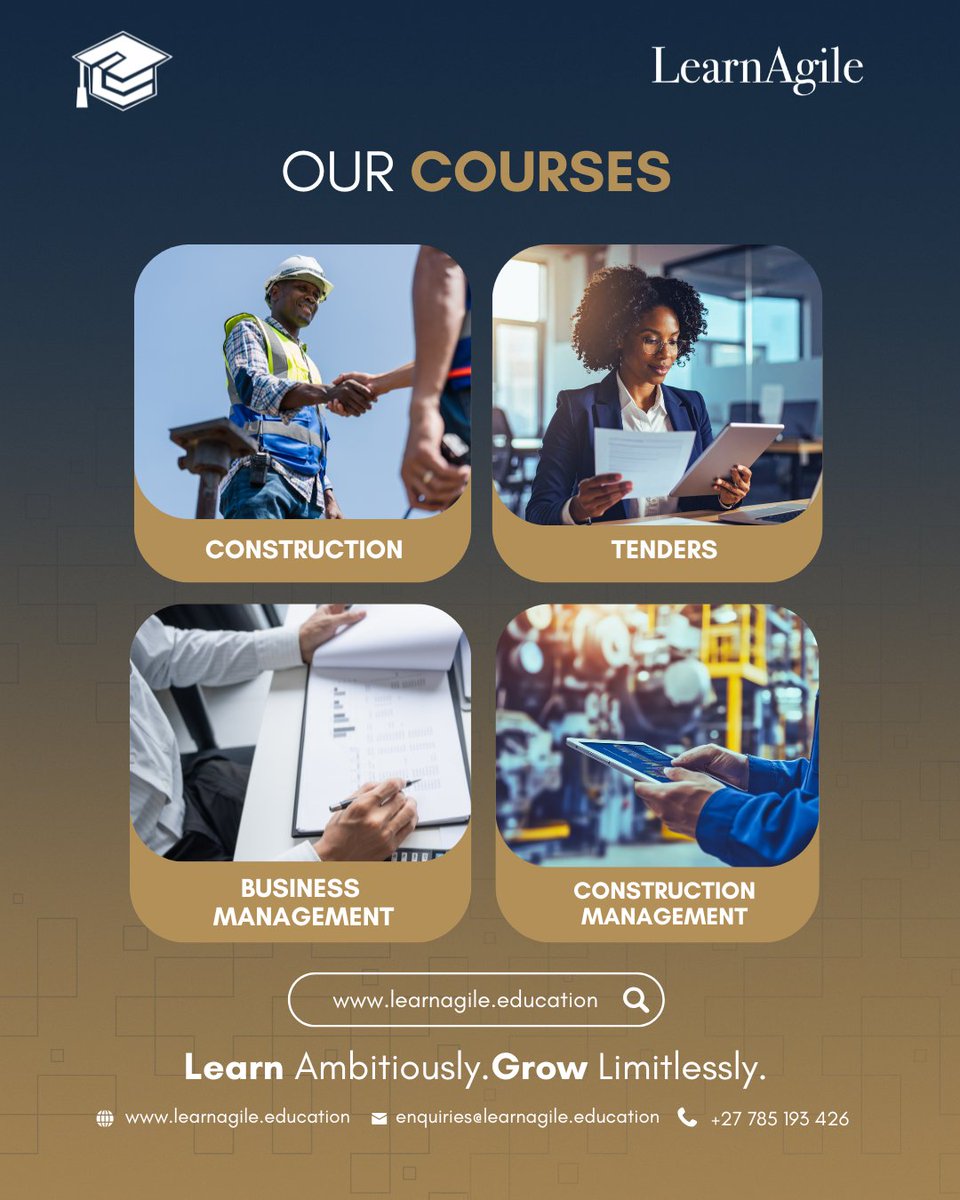 LearnAgile_'s tweet image. Learn Agile. Learn Anywhere. 🌍Our flexible online courses let you master Agile skills on your time, from any place. Browse our courses to start learning.
learnagile.education/our-courses/

#LearnAgile #upskilling #shortcourses #tenderscourses #constructioncourses #businessmanagement