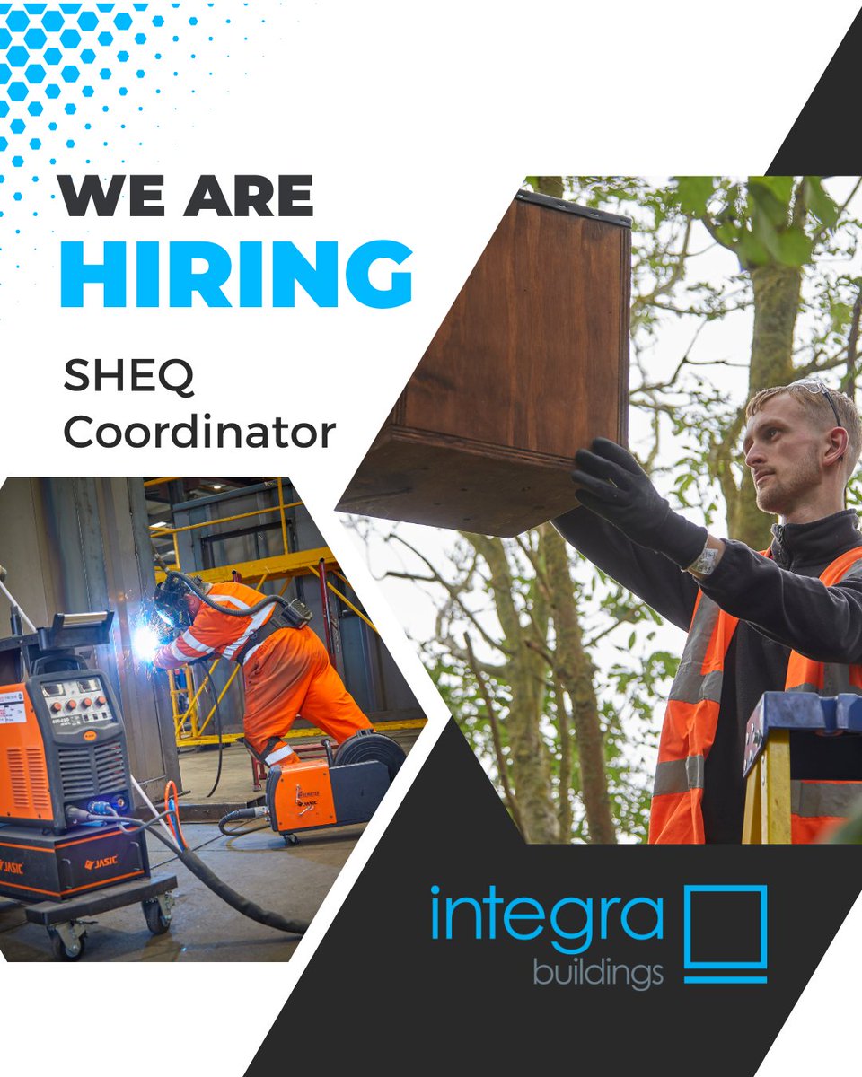 IntegraBuild's tweet image. We&apos;re hiring! 📣

We&apos;re looking for a talented SHEQ Coordinator to join our award-winning team.

You&apos;ll help develop and improve our systems and processes, spanning quality, environment and health and safety.

For details, visit: bit.ly/4hKCS56

#MakeItModular
