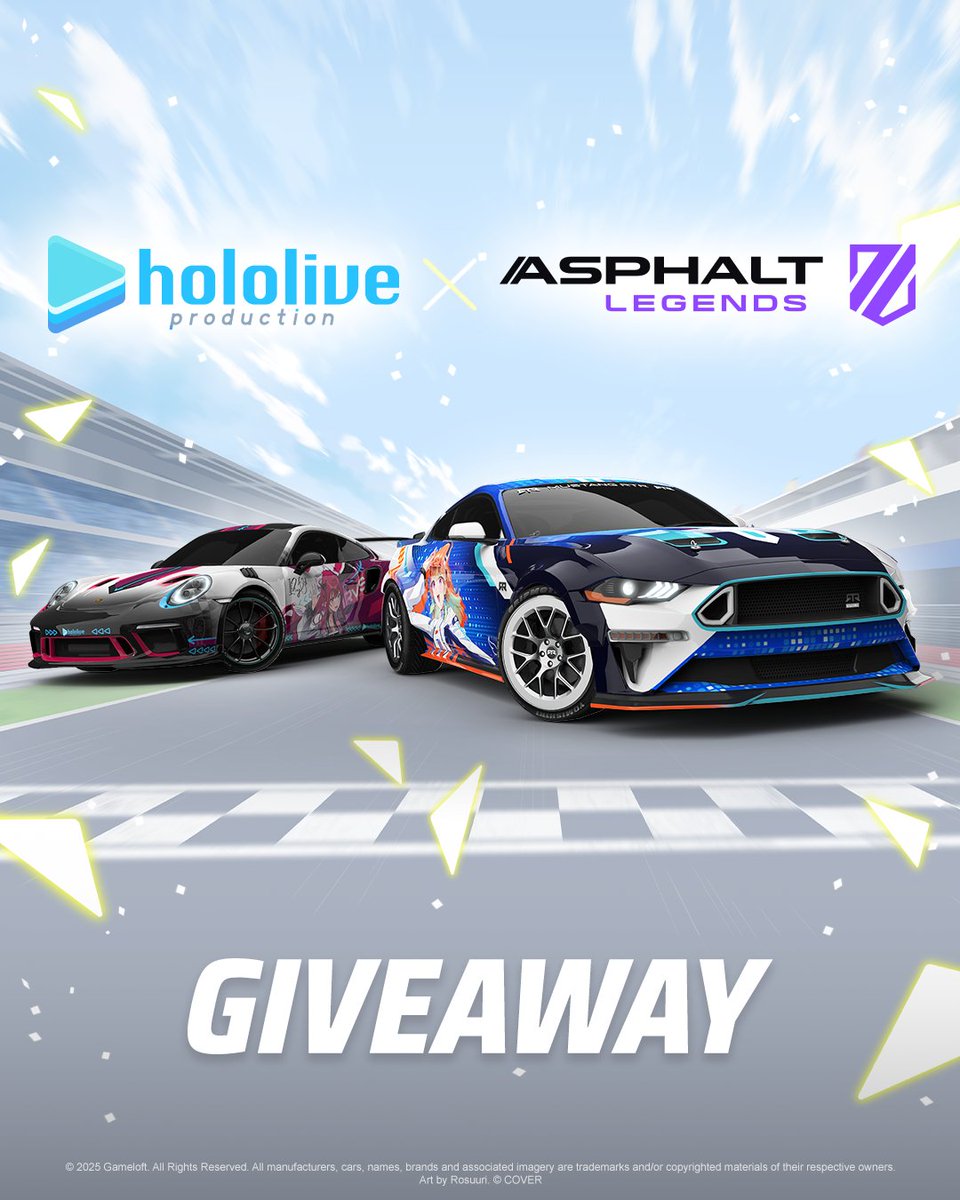 asphalt's tweet image. Get the car and decal of your hololive dreams!​

Reply to this post letting us know who and why is your
favorite out of Kiara, Ollie, IRyS  or Nerissa and make
sure to include your user ID.​

4 lucky winners will get their favorite idol's car unlock and decal tomorrow!