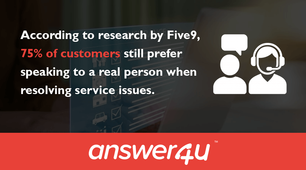 When clients call about a claim, they want more than answers — they want reassurance.

💬 75% of customers still prefer to speak to a real person during service issues (Five9).

Learn more: hubs.la/Q03Rx02l0
#ClaimsManagement #CX #CustomerService #Answer4u