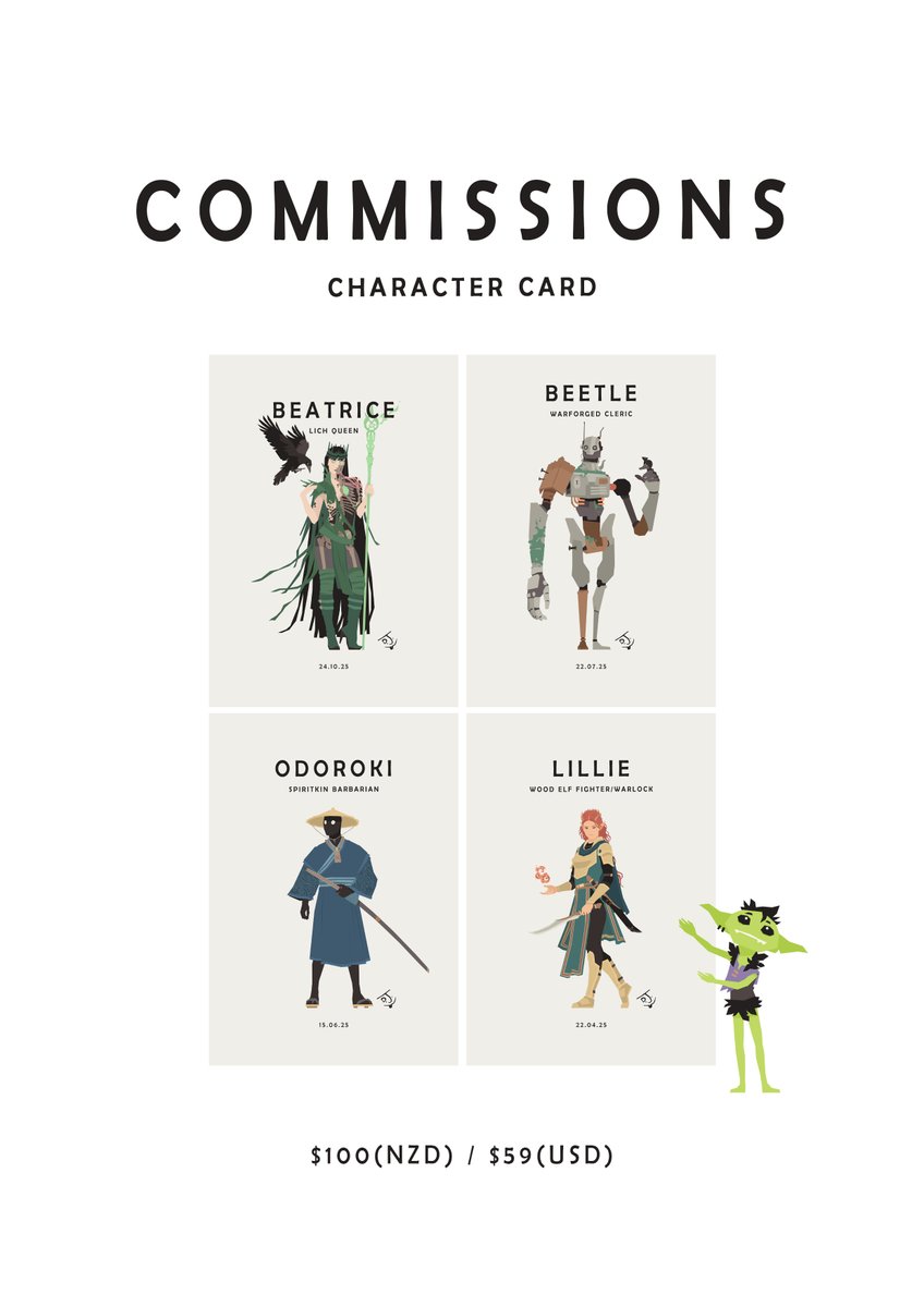 Sketchgoblin's tweet photo. Your characters deserve more than imagination 💚 Minimalist fantasy illustrations - Character Cards, Character Portraits, and Magic Items. https://t.co/aUC1T7WxYd https://t.co/173wwNrjLo