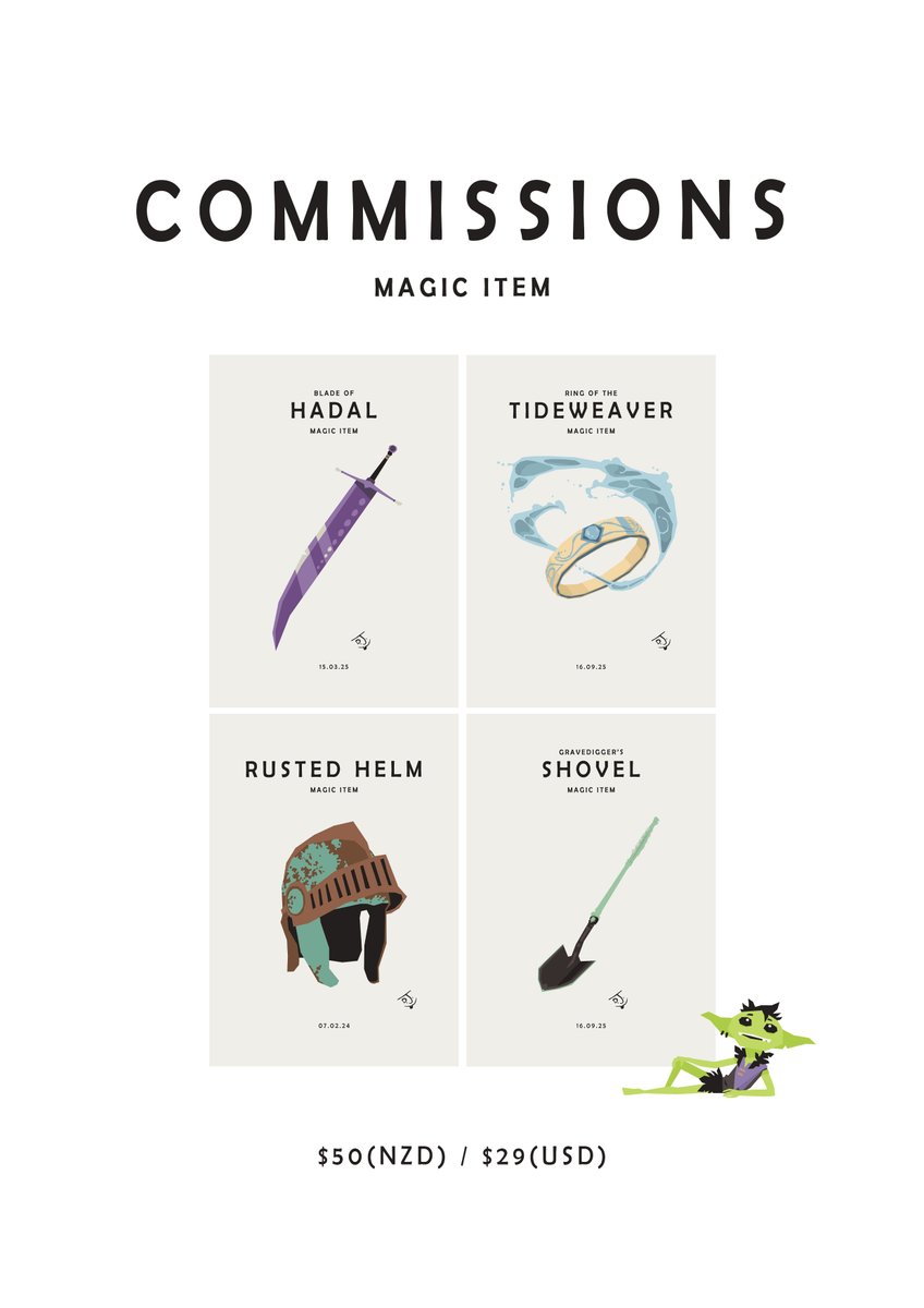 Sketchgoblin's tweet photo. Your characters deserve more than imagination 💚 Minimalist fantasy illustrations - Character Cards, Character Portraits, and Magic Items. https://t.co/aUC1T7WxYd https://t.co/173wwNrjLo