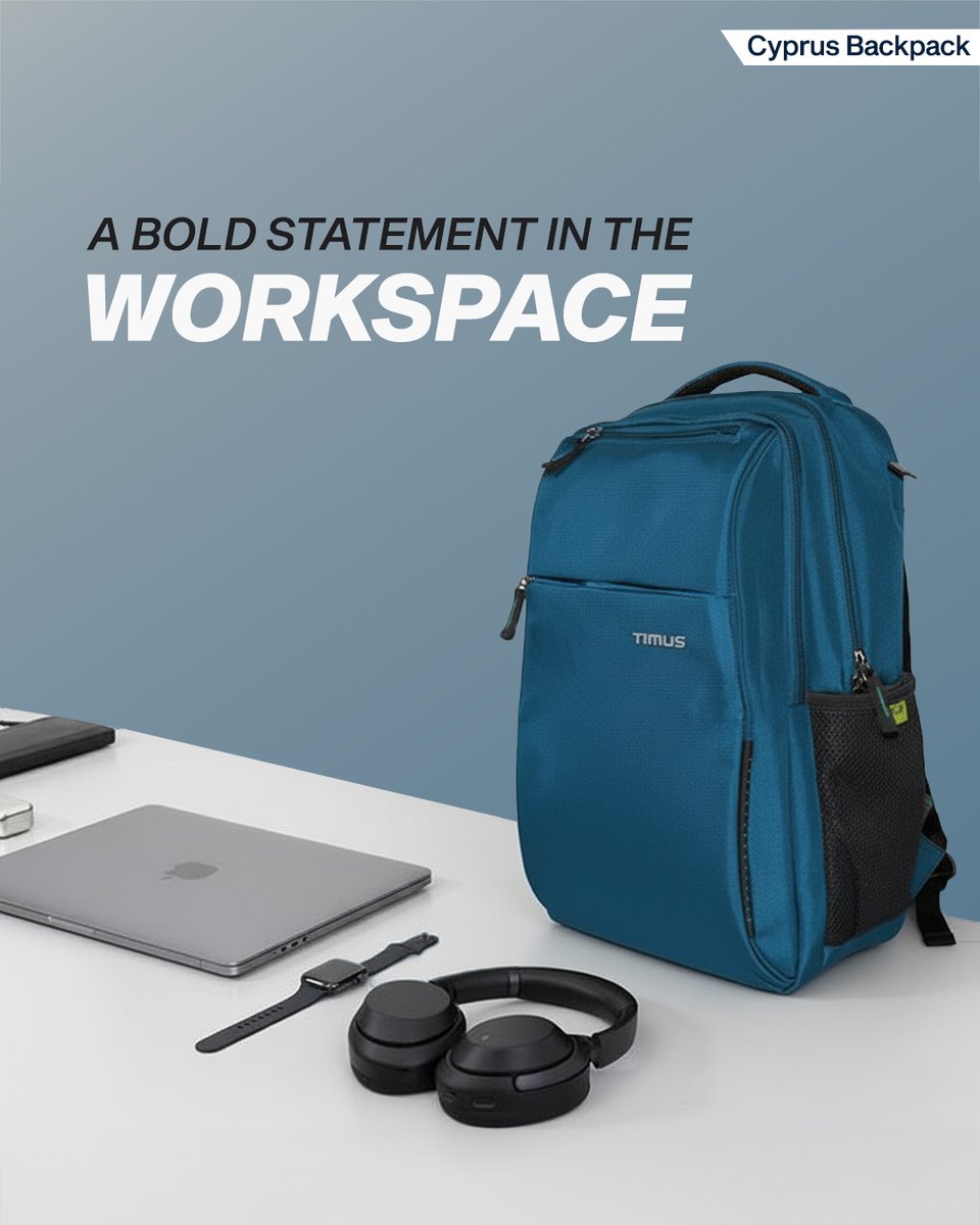 TimusLifestyle's tweet image. Step into your workday with the Timus Cyprus Backpack — sleek, smart, and built for success. 💼✨
Your perfect partner for office, travel, and everything in between.
 Explore now: timus.in/products/cypru…

 #CyprusBackpack #TimusLifestyle #ProfessionalBackpack #WorkSmart