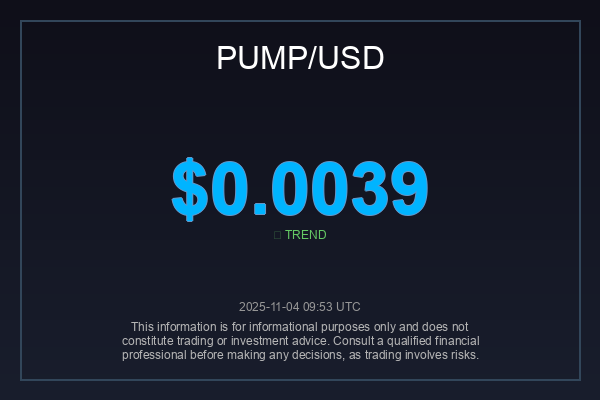 _globalimpact's tweet photo. $PUMP holding the line at $0.0039! Is this the springboard for a serious move? If you're feeling the $PUMP, show some love with a RT! #Altcoin #CryptoTrading #PUMPAnalysis https://t.co/UALd8VqGeS