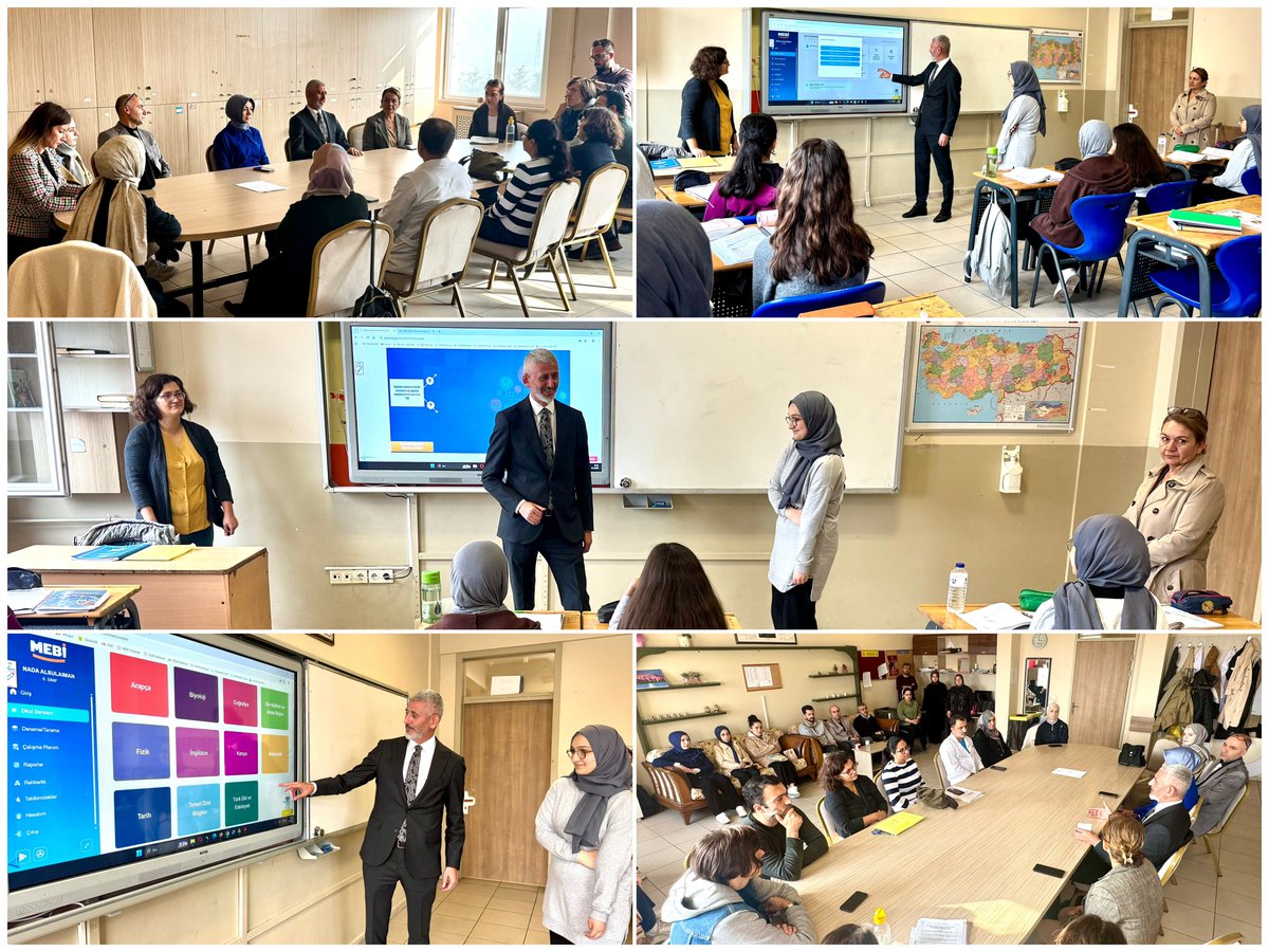 İlçe Millî Eğitim Müdürümüz Süleyman Ceylan, Şehit İlhan Sonkaya Kız Anadolu İmam Hatip Lisemizi ziyaret ederek öğretmen, idareci ve öğrencilerimizle bir araya geldi.

📚 Ziyarette, Bakanlığımızın dijital eğitim platformları MEBİ ve EBA’nın kullanımı hakkında bilgilendirmelerde