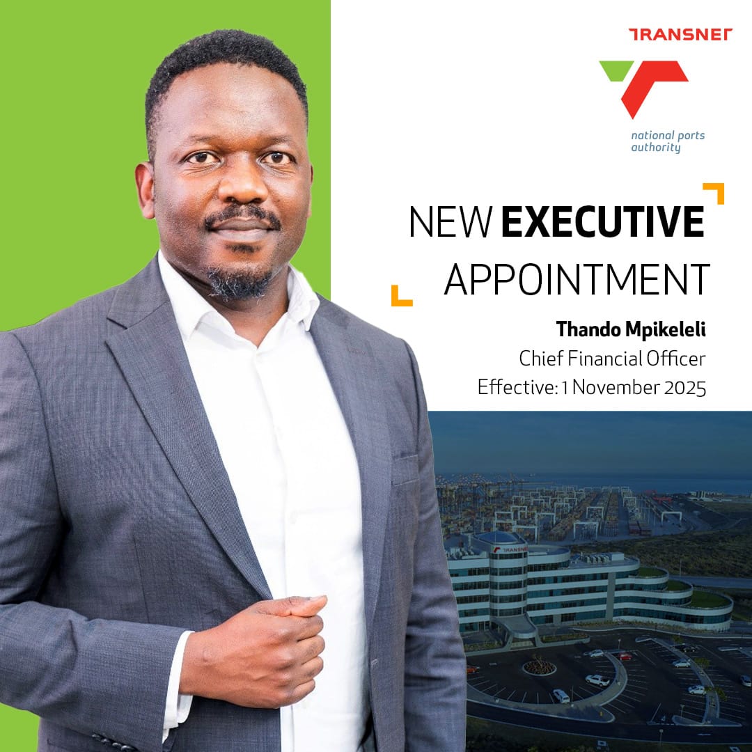 <a href="/TransnetNPA/">Transnet NPA</a> has appointed Thando Mpikeleli as its Chief Financial Officer, effective 1 November 2025.

Thando is a chartered accountant who brings over 20 years of experience in the logistics and consulting industries. Throughout his career, he has held various senior leadership
