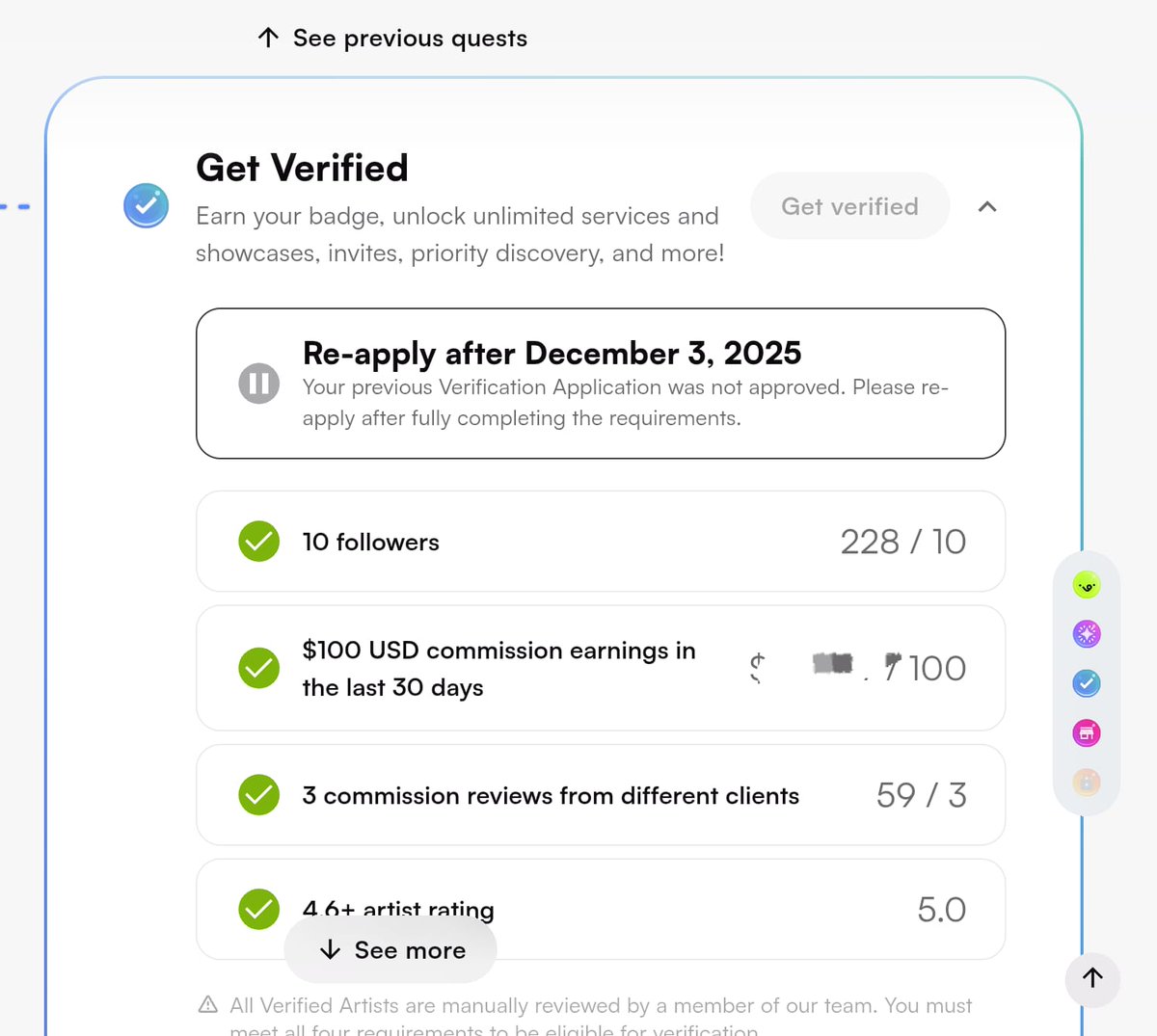 Getting rejected seven times for VGen verification really hurts, especially when you’ve done everything right (&gt;︿&lt;｡). 

I just wish they’d tell us why we didn’t pass, so we could actually fix it next time.

#VGenComms #ArtistSupport #vgenartist