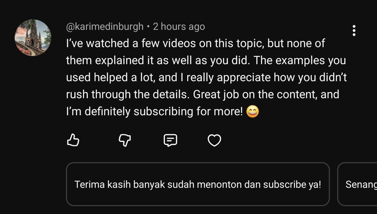 Komentar terbaik yang pernah gue terima