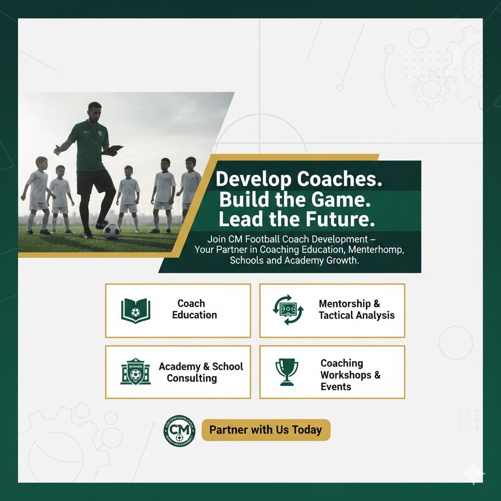 At CM Football Coach Development, we help Ghanaian coaches grow through education, mentorship &amp; academy support.

💪 Upgrade your skills. Inspire players.
👉 Join us today!

 #FootballCoachDevelopment
