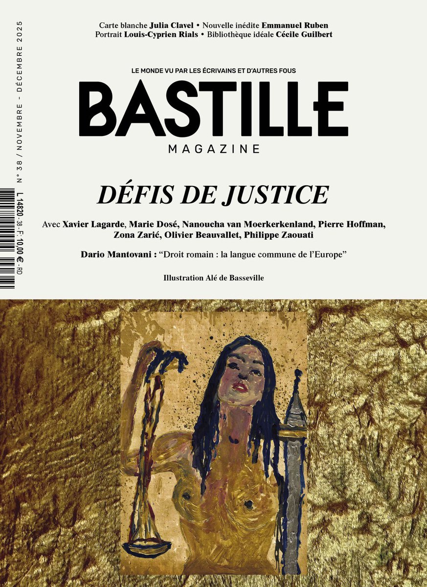 📖 Merci à <a href="/BastilleMag/">Bastille Magazine</a> d'avoir accueilli ma parole, dans le cadre du dossier de son beau numéro de novembre/décembre. Ma contribution, « Justice, injustice et État de droit », est à lire ici : urls.fr/EcWZrX