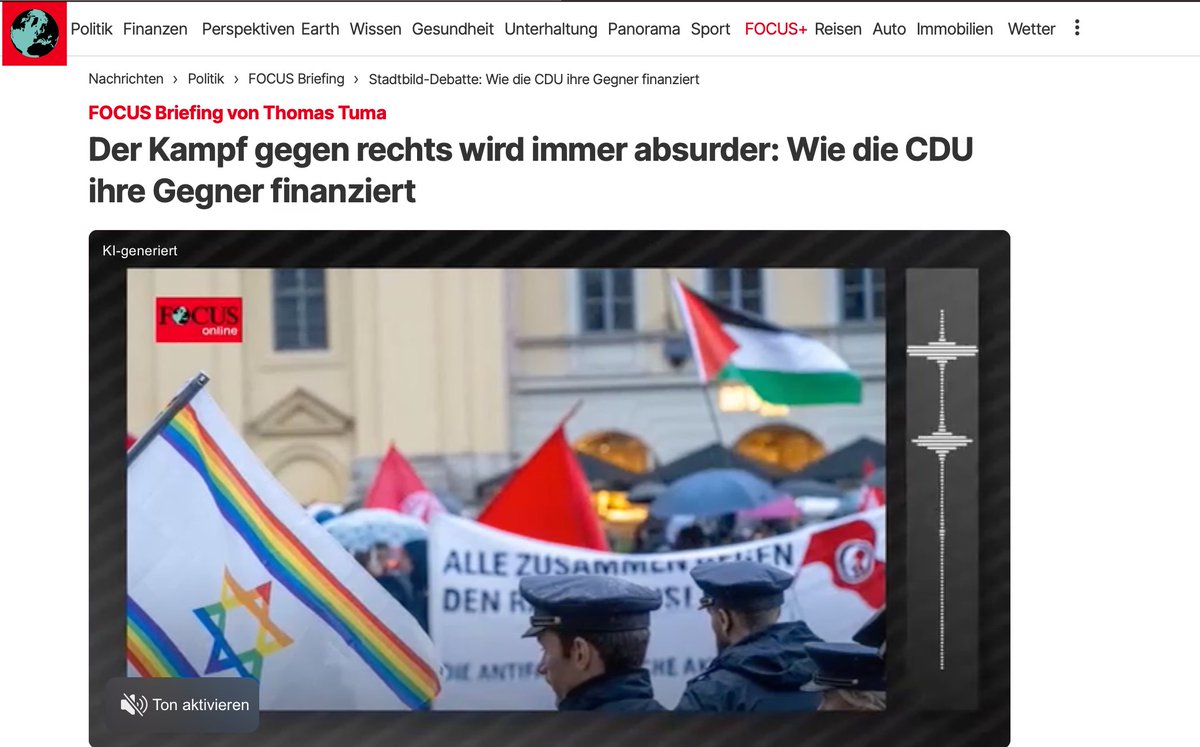 Die Union zahlt Millionen an linke Aktivisten – und wundert sich über Proteste gegen sich selbst. Die Menschen „#Stadtbild-Debatte“ verstehen sehr wohl – sie trauen sich nur nicht mehr, offen zu reden. Jetzt zeigt sich, warum. Wer widerspricht, wird niedergebrüllt – oftmals