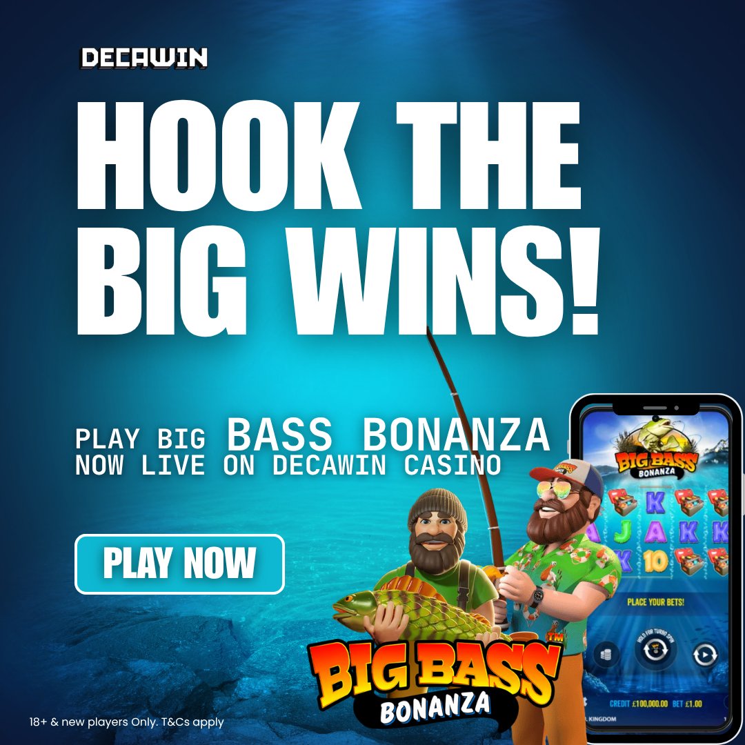 decawincom's tweet photo. ๐ฃ Ready to reel in some crypto rewards?
Big wins are biting in Big Bass Bonanza, now live on https://t.co/Yg0cBczqgd ๐
Cast your line, spin the reels, and catch your share of the prize pool! ๐ฐ
#Decawin #BigBassBonanza #Crypto #onlinegaming #PlayToEarn #DECAToken #DECA $DECA #Casino
