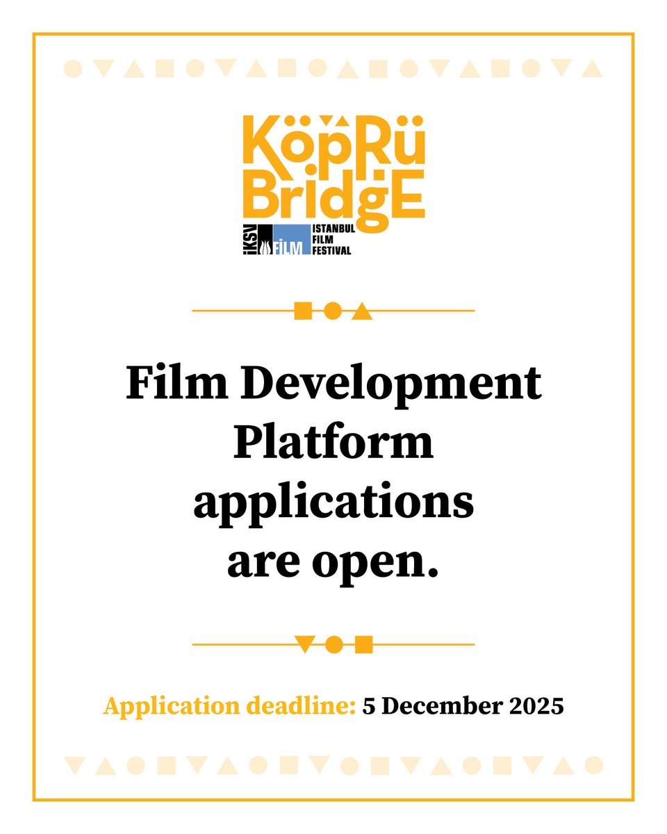 Applications are now open for the 21st #MeetingsOnTheBridge Film Development Platform!
Submit your project by 5 December 2025! 

film.iksv.org/en/news/submis…