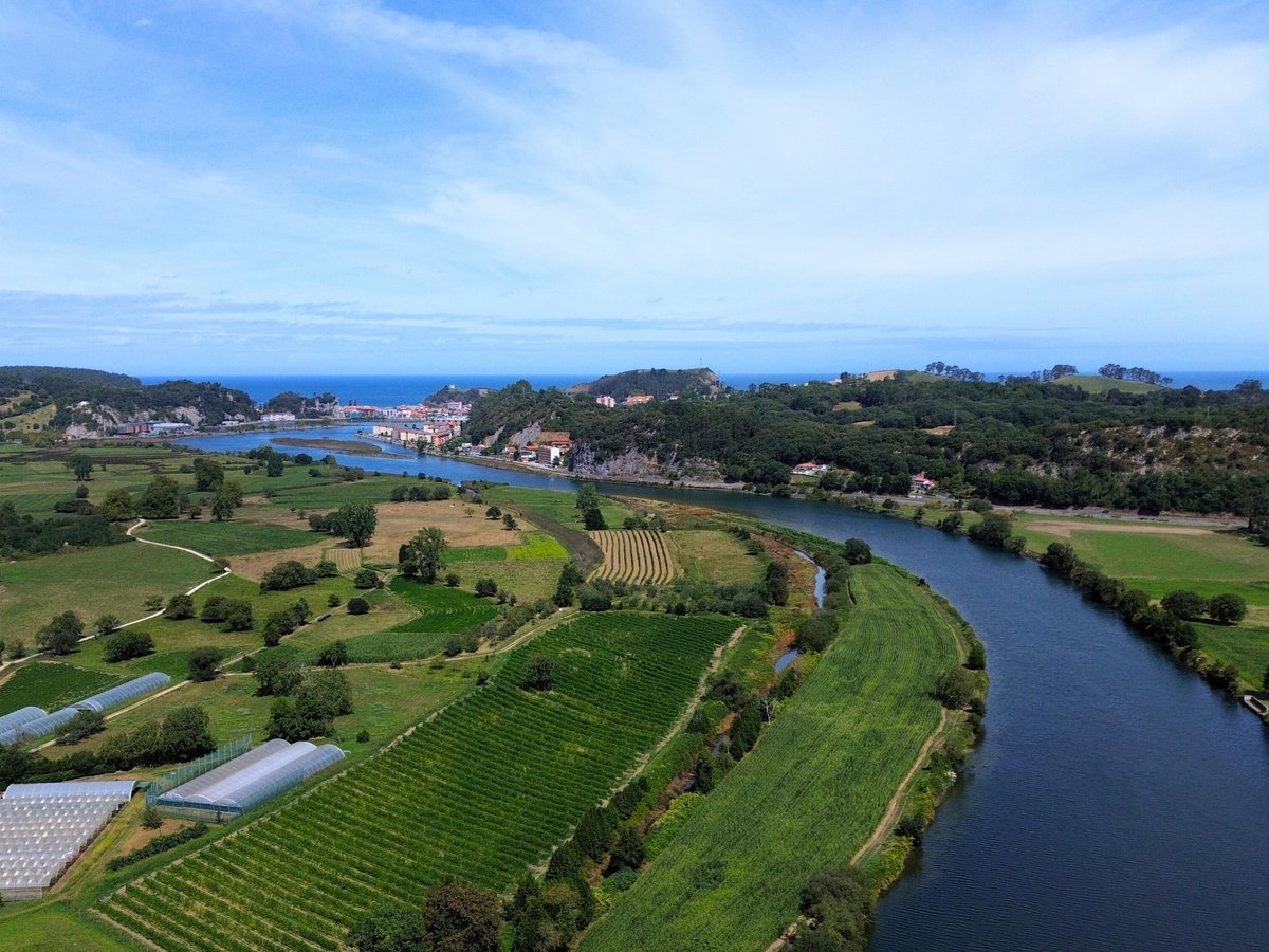 El contraste de verdes de los campos de L’Alisal y el intenso azul de la ría, con un tímido mar Cantábrico de fondo, a vista de pájaro.

#Ribadesella #VisitRibadesella #Asturias #VisitAsturias #asturiasparaísonatural