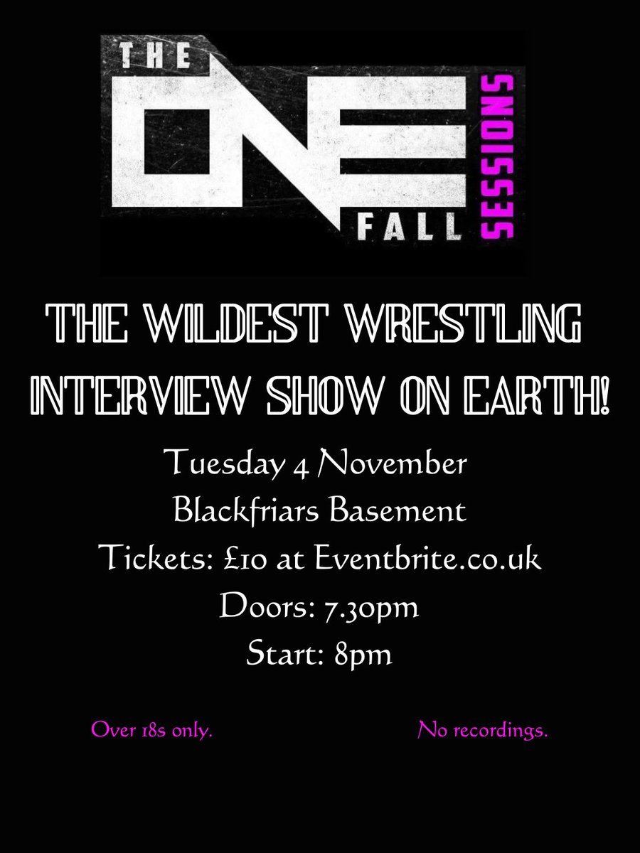 OneFallSessions's tweet image. Due to a family emergency, unfortunately Aaron Echo will be unable to join tonight’s panel. However, returning to the panel on short notice is the one and only Iron King, @Joe_Coffey!

Last chance to grab tickets for just £10 at: eventbrite.co.uk/e/the-one-fall…