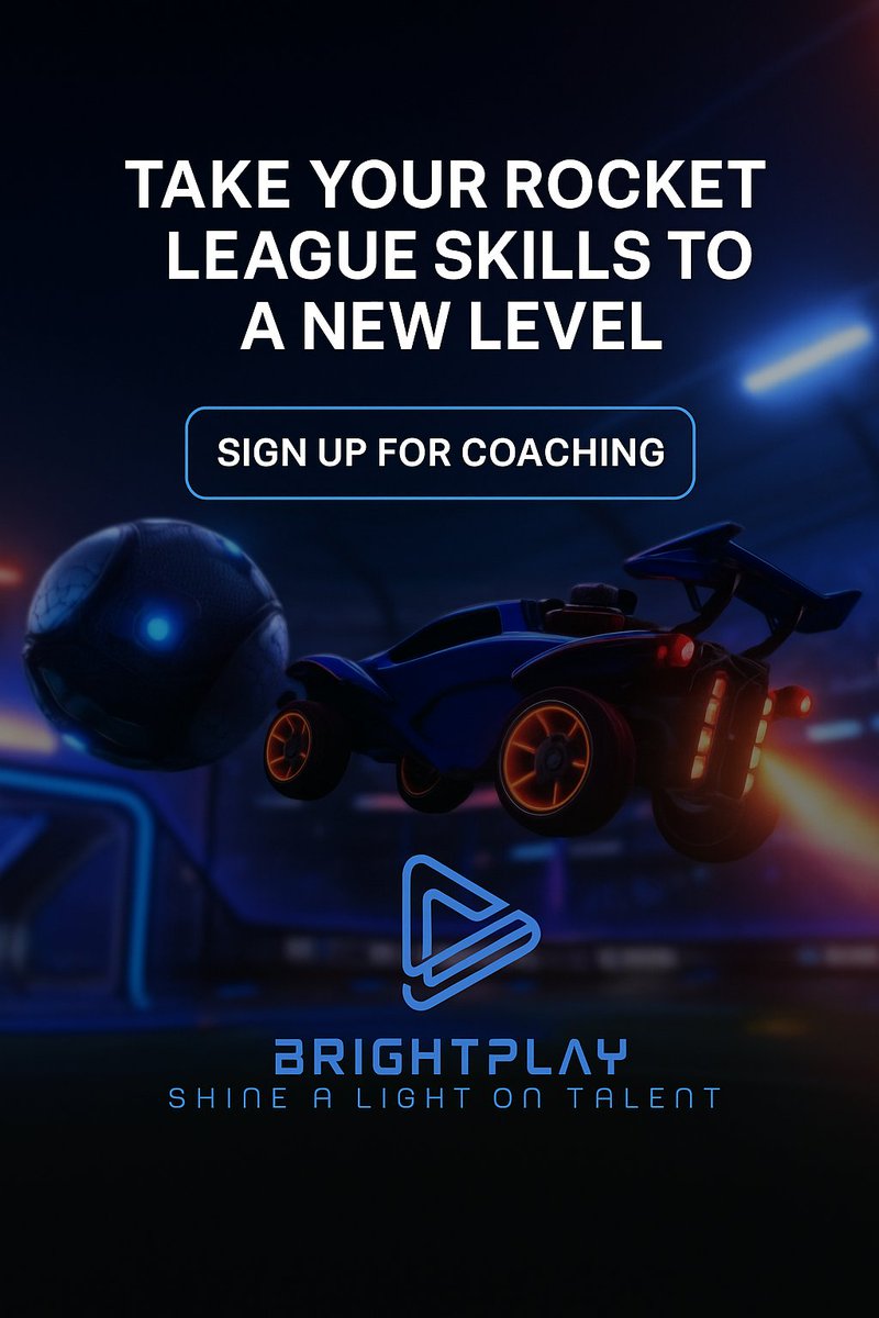 BrightPlayCoach's tweet photo. Speed meets precision.
Every flip, every rotation, every second counts.

Sign up for Rocket League coaching and turn your mechanics into mastery.

#BrightPlay #RocketLeague #Esports #Gaming #CompetitiveGaming #EsportsCoaching #GameBetter #LevelUp #GamerMindset #Training #Motivation #ProPlay #RocketLeagueCoaching #RLCS