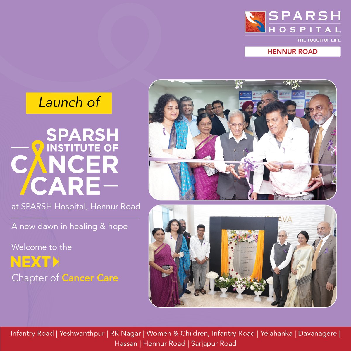 Introducing the NEXT Chapter of Cancer Care 💜

The SPARSH Institute of Cancer Care is now open at SPARSH Hospital, Hennur Road — blending expertise, innovation &amp; empathy.

📞 08061222000
🔗 sparshhospital.com/hospitals/spar…

#SPARSHHospital #CancerCare #Oncology #HopeHeals #HennurRoad
