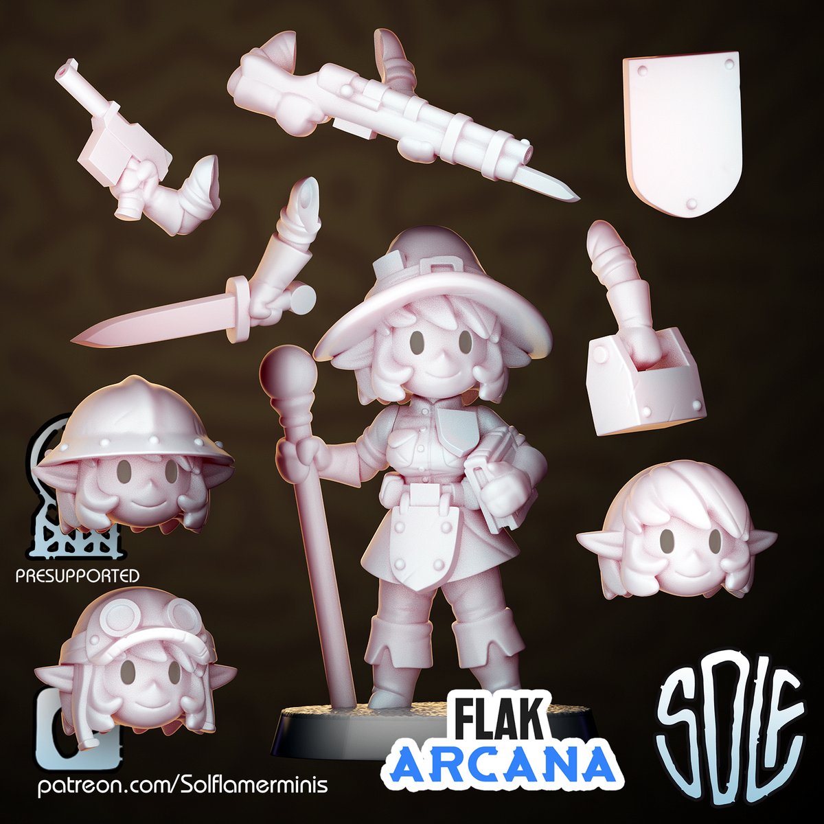 solflamerminis's tweet image. We teamed up with @Kabooski01 to present you a model for his game Flak Arcana! I love his awesome designs and hope to make more models for the game in the future.