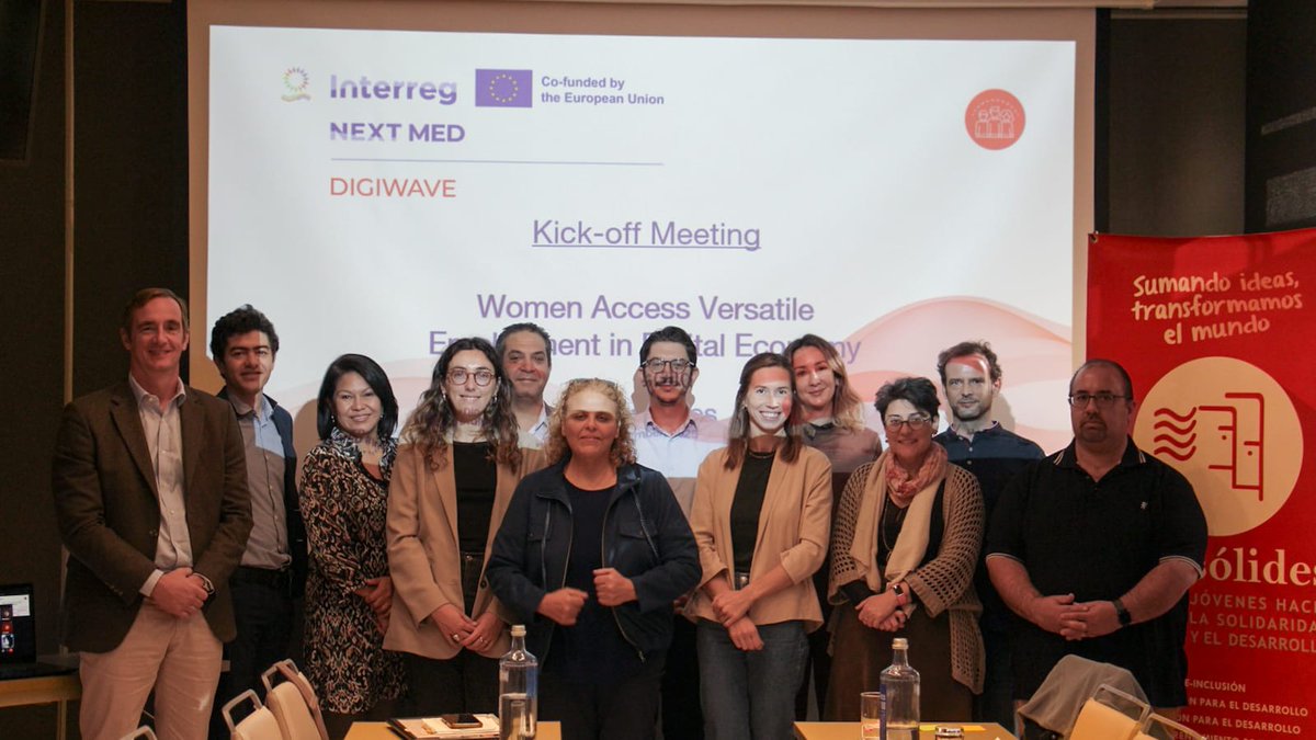 JOVESOLIDES's tweet photo. The beginning of a shared wave 🌊
#DIGIWAVE begins with a clear vision: to boost women’s digital employability and create new opportunities for development across the Mediterranean.
#MADE4MED #Interreg 🇪🇺 #WomenInDigital #DigitalInclusion #SocialEntrepreneurship #SocialInnovation #DigitalInnovation #DigitalTransformation #MediterraneanCooperation