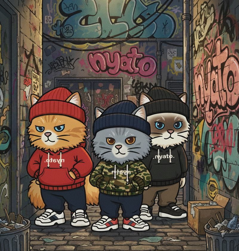 nyatostreet's tweet photo. Three cats, one culture — built from the alleys, powered by $SOL.
No hype, no noise. Just pure street energy and chill momentum.

Join the culture. Join $NYATO.

#NYATO #Solana #PumpFun https://t.co/omhvTdfRXs