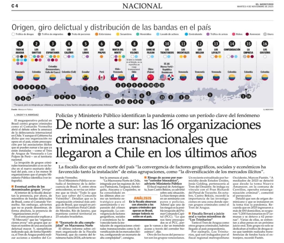 El mapa del crimen. Así está Chile hoy, gracias al gobierno de <a href="/GabrielBoric/">Gabriel Boric Font</a> y <a href="/jeannette_jara/">Jeannette Jara Román</a>.

Esto es lo que debemos combatir como republicanos junto a <a href="/joseantoniokast/">José Antonio Kast Rist 🖐️🇨🇱</a>.