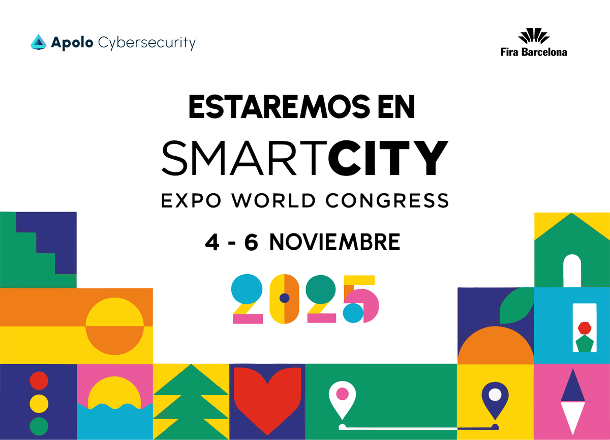¡Esta semana, Apolo Cybersecurity estará en #SmartCityExpo en Barcelona!
¿Quieres hablar de ciudades inteligentes… y seguras?
Nos vemos del 4 al 6 de noviembre en la Fira 😉
#SmartCity2025 #Cybersecurity