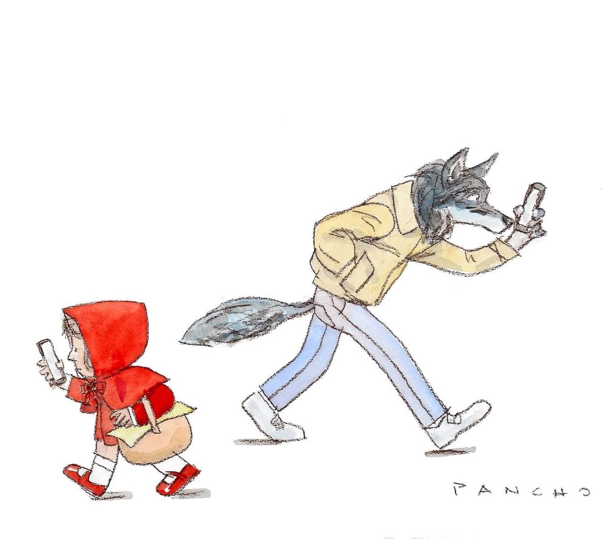 Debemos olvidarnos de escribir con mayúscula inicial las fórmulas de tratamiento y los sustantivos que designan títulos y cargos, y poner sencillamente «majestad», «el rey» o «el papa», pero la conservarán en personajes de ficción como «Caperucita Roja» o la «Ratita Presumida».🐺