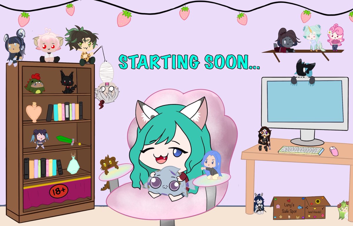 For a long time friend, I was honored to do the starting screen for <a href="/LunethLune21/">LunyLune</a> 
.
.
Her debut was a successful one! Go check out her streams! I lube u from the button of my heart 🫶🏼