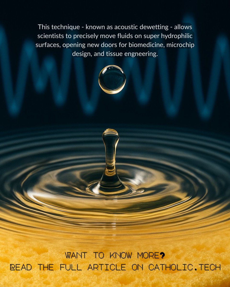 What if you could move a droplet of water, but with sound? 

Researches just did - using a 2.8 megahertz of an ultrasonic beam. That's 2,800,000 hertz, far beyond the abilities of human hearing! 

This breakthrough could transform microfluidics, chip manufacturing, and even