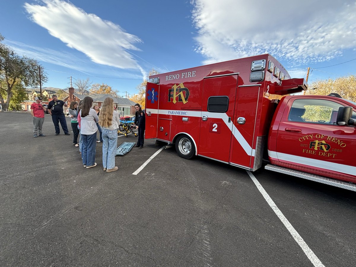 Medic 2 got the opportunity to visit with Reno High School’s Healthcare Club and discuss what a career within the healthcare system is like for first responders.