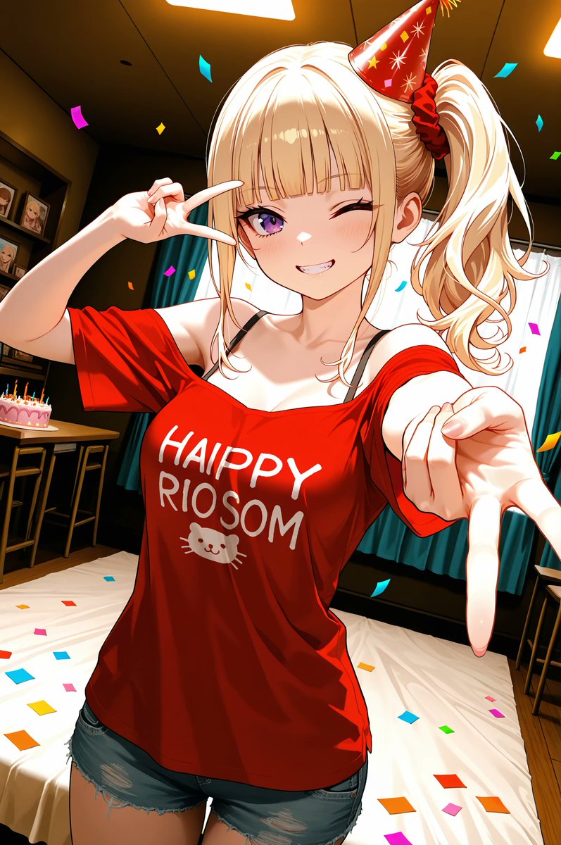 毎回恒例ギリギリハピバ！
ユナちゃん誕生日おめでとう🎉
#オズチャアート　#オズチャット
#皆月優奈生誕祭2025