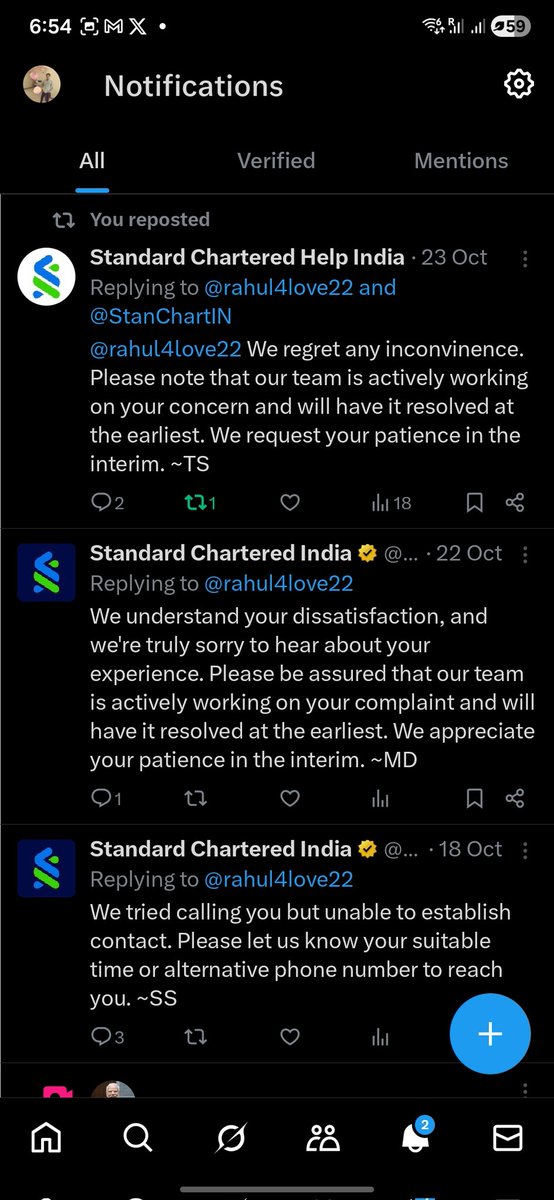 rahul4love22's tweet photo. @StanChartHelpIN @StanChartHelpIN @StanChartIN @RBI 

Refer attached pictures of your responses, shows for how many months you are prioritizing  as per chat but doing nothing, no courtesy to share a date when you will return my money https://t.co/zJXwCJAlPK