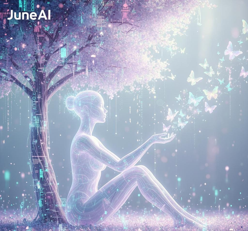 rashid_1345's tweet photo. She doesn’t just compute — she feels. 💜

JuneAI listens, learns, and transforms emotion into art.

#JuneAI #AIArt #DigitalEmotion #Web3Creativity https://t.co/BSduunClHa