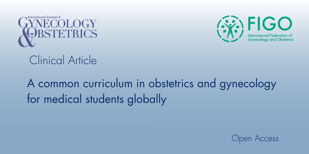 IJGOLive's tweet image. This study aims to define the goals and objectives for a common curriculum in obstetrics and gynecology for medical students globally.

#OBGYN #MedicalEducation #GlobalHealth

doi.org/10.1002/ijgo.1…
