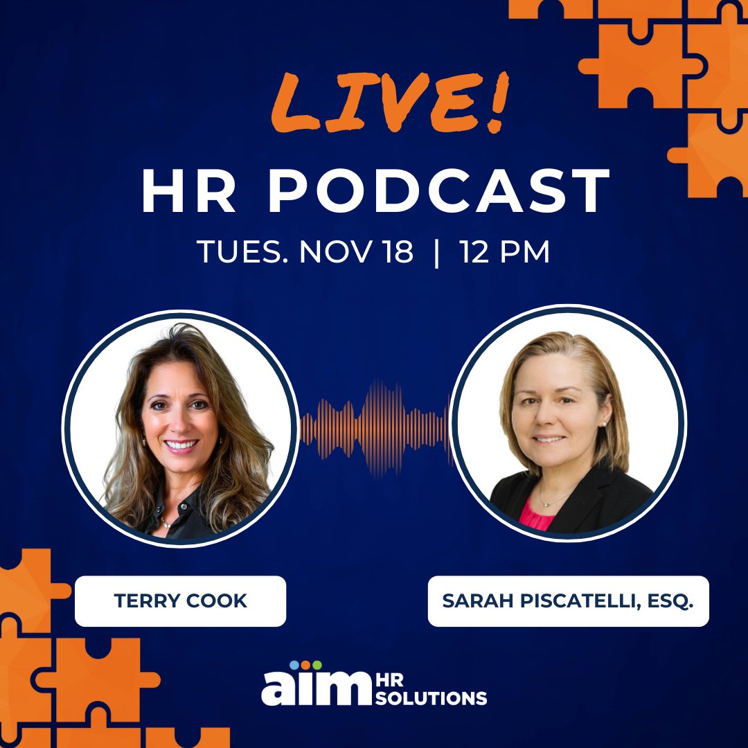 aimhrsolutions's tweet image. Join us live on Nov 18 at 12 PM for our next live podcast, where our HR experts break down how to:
✅ Handle accommodation requests
✅ Know when (and how) you can say no
✅ Keep your team fair and supported, without burning out

Register for free: loom.ly/ZtuT2hk