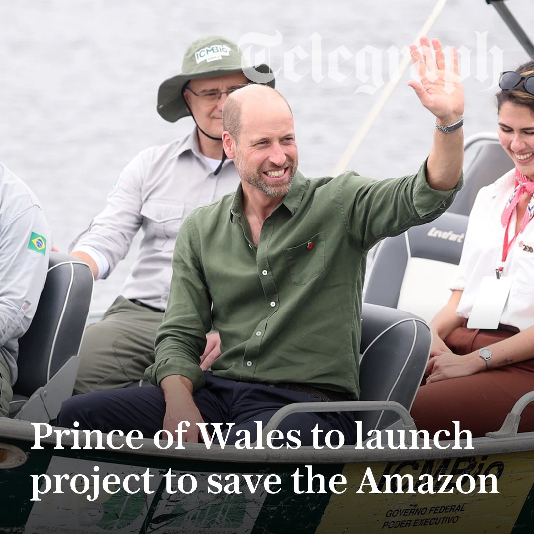 🔴 The Prince of Wales is to fund a five-year programme to help indigenous people defend their Amazon home, after visiting a small island in Brazil.

Read more ⬇️
telegraph.co.uk/royal-family/2…