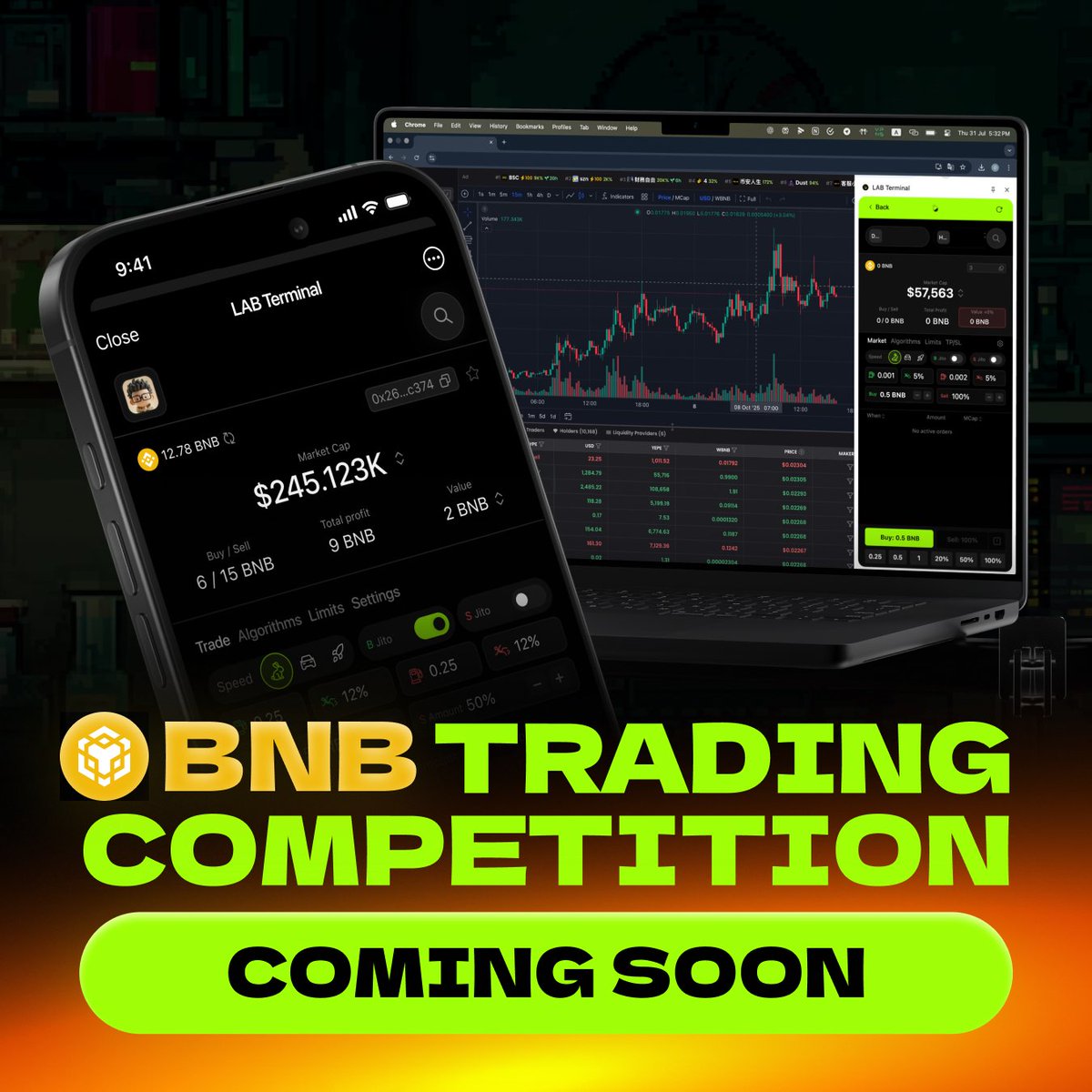 The traders who move early always shape what comes next

LAB is turning BNB into the most rewarding arena in onchain trading

The new Airdrop Season is live where every swap, every trade, every execution builds your rewards

The BNB Trading Competition is next. Stay tuned 🔔