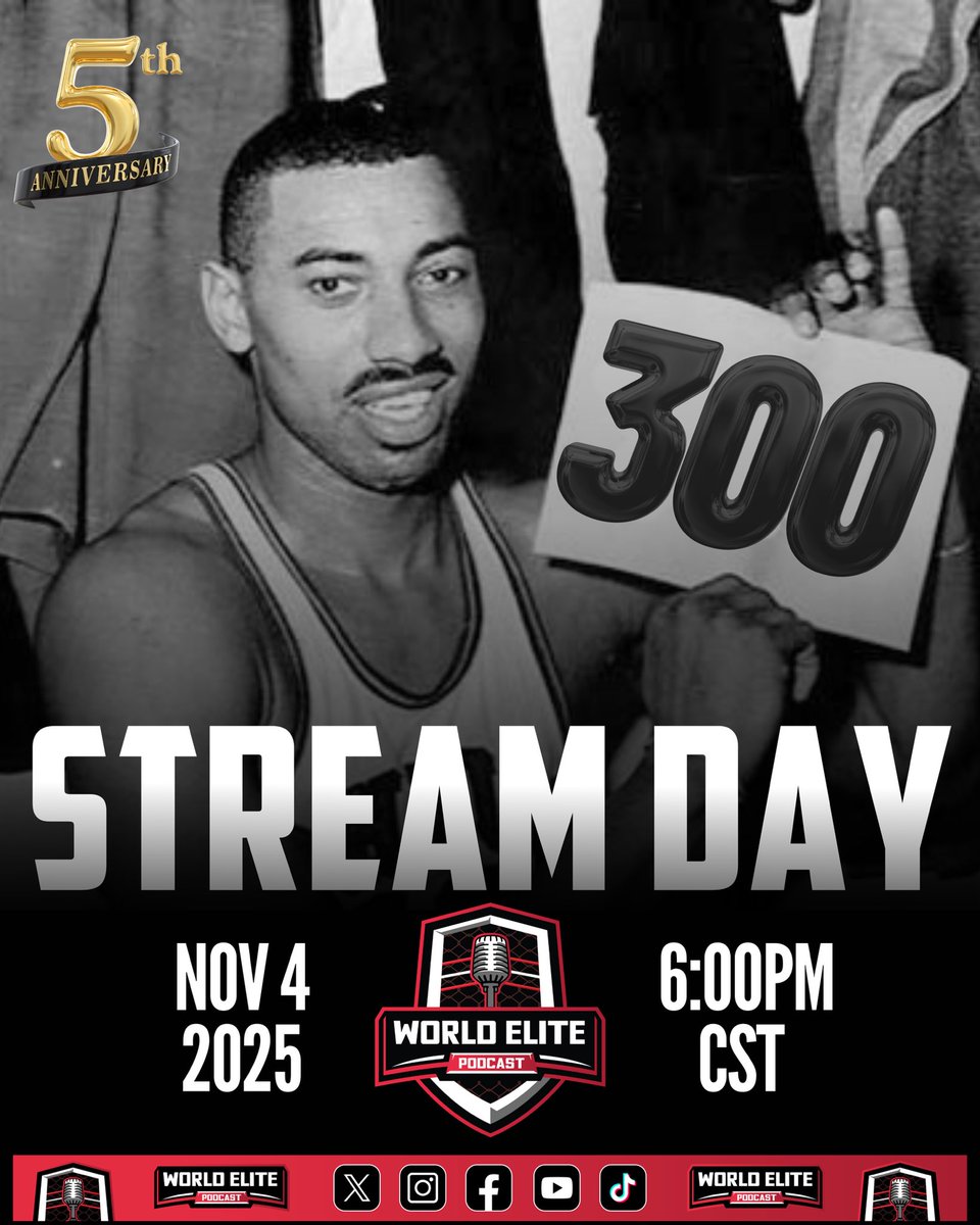 STREAM DAY AND IT’S A BIG ONE! 🚨🎉
⏰: 6:00PM CST
💻: youtube.com/live/nzD6DCDm1…

Join us TONIGHT as we celebrate 2 milestones in 1 night of 300 episodes and our 5 year anniversary! 

A fun one is on the horizon. See you there!