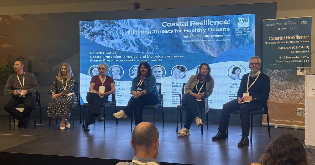 IsabelFerreraC's tweet photo. Attending the #CoastalResilienceSymposium in beautiful Palma de Mallorca.
Meeting organized by @IMEDEA_UIB_CSIC
Thanks for the invitation!
#MariadeMaetzu
#ExcellenceScience https://t.co/y6lzl9k6HG