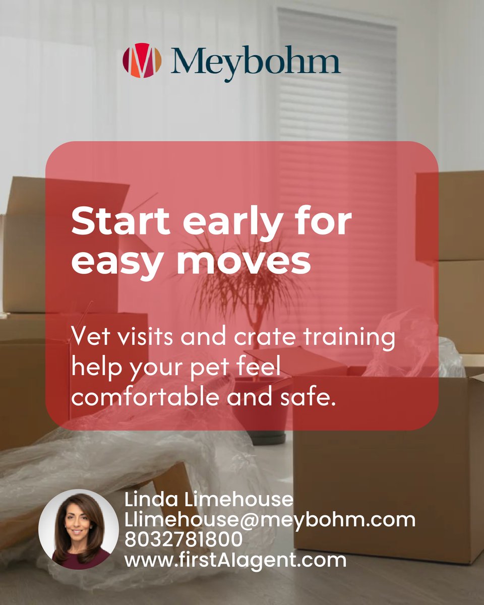 llimehouse's tweet image. Moving with pets? Start early—vet visits, crate training, and packing a pet-friendly moving day bag are essential. Keep routines like walks consistent to reduce stress. Your pet's comfort matters! #PetMovingTips