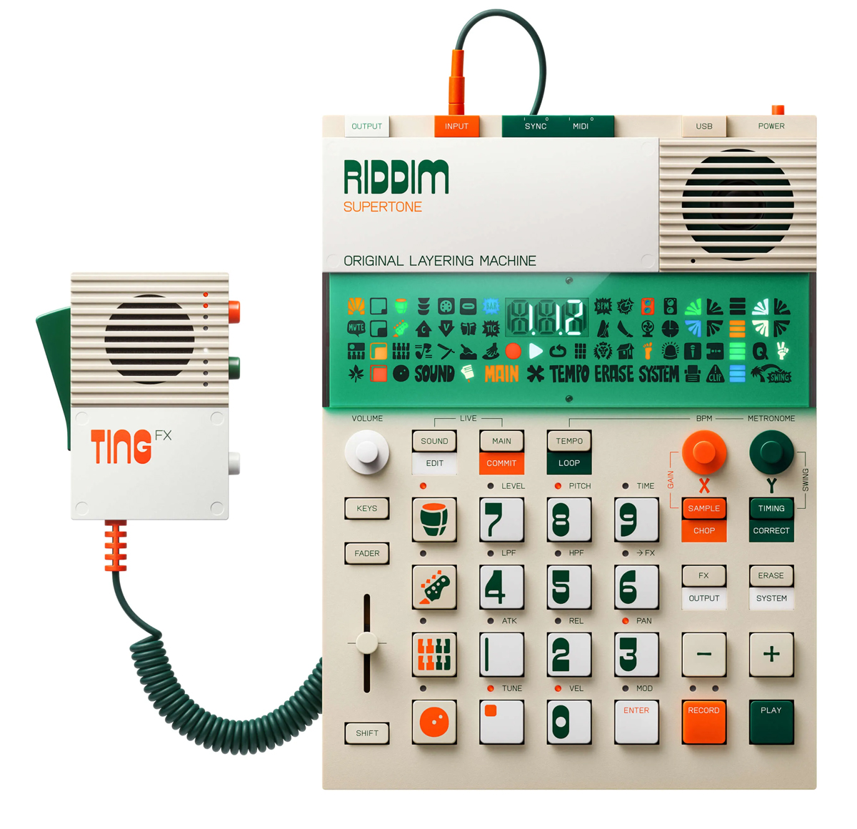 minetstore's tweet image. 🌴Teenage Engineering新製品🌴
EP-40 + EP-2350 Launch Kitが発売開始
🎚️ store.minet.jp/item/TE032BL00…

レゲエ／ダブ専用のループ＆演奏マシン EP-40 riddim supertoneに、ダブマイクEP-2350 ting fxが付属🔥

ループを刻む、エフェクトを飛ばす、サイレンを鳴らす
手のひらでサウンドシステムを操れ‼️